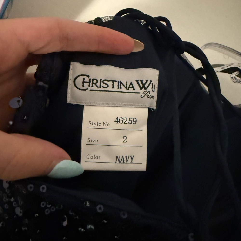 Christina Wu Midnight Sequin Jumpsuit - Picture 8 of 8